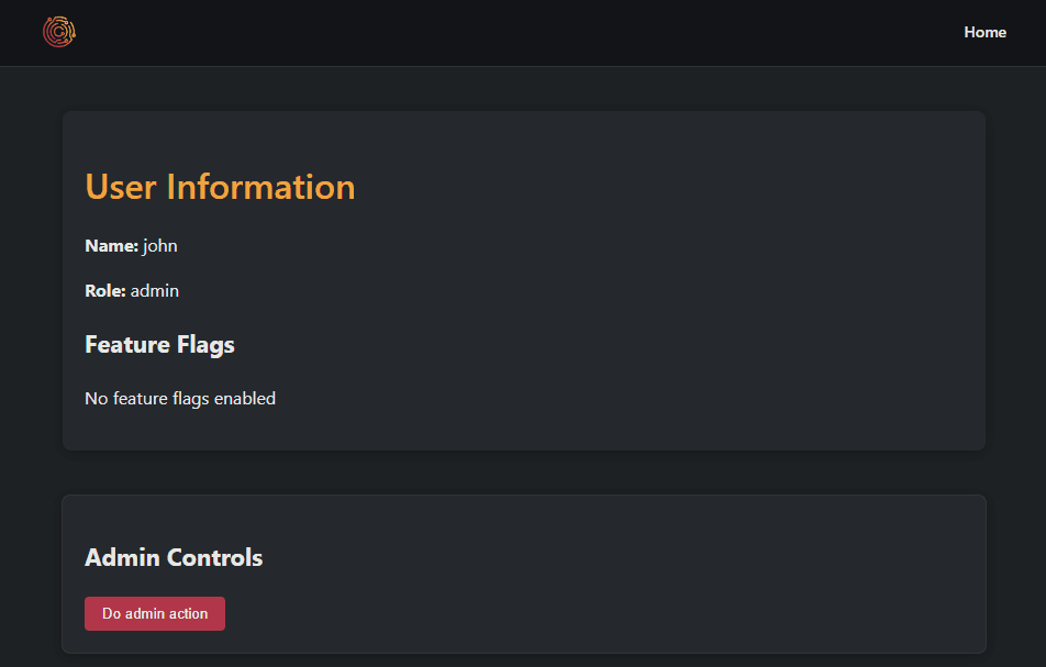 The admin panel.